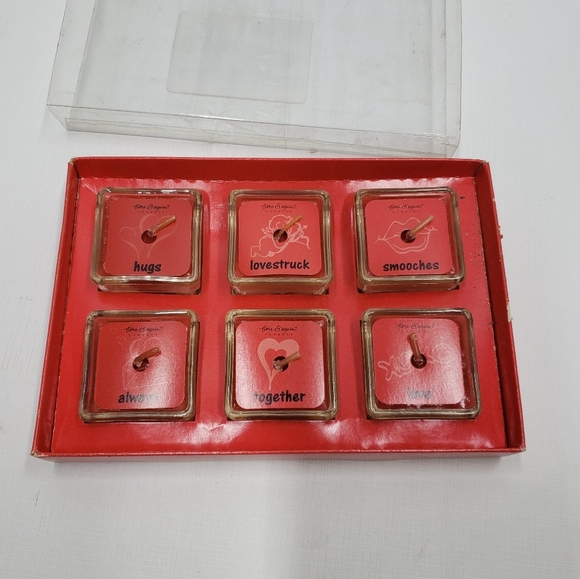Ganz Time & Again Candle Red Votive Tealight Set Cinnamon Scented Valentines - Picture 4 of 16